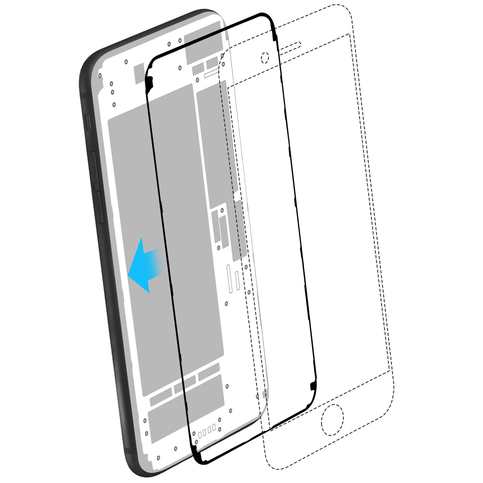 Autocolant écran LCD Apple iphone 7