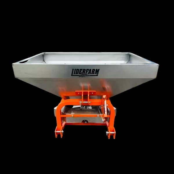 Épandeur d'engrais inox 600 L LIDERFARM pour micro-tracteur