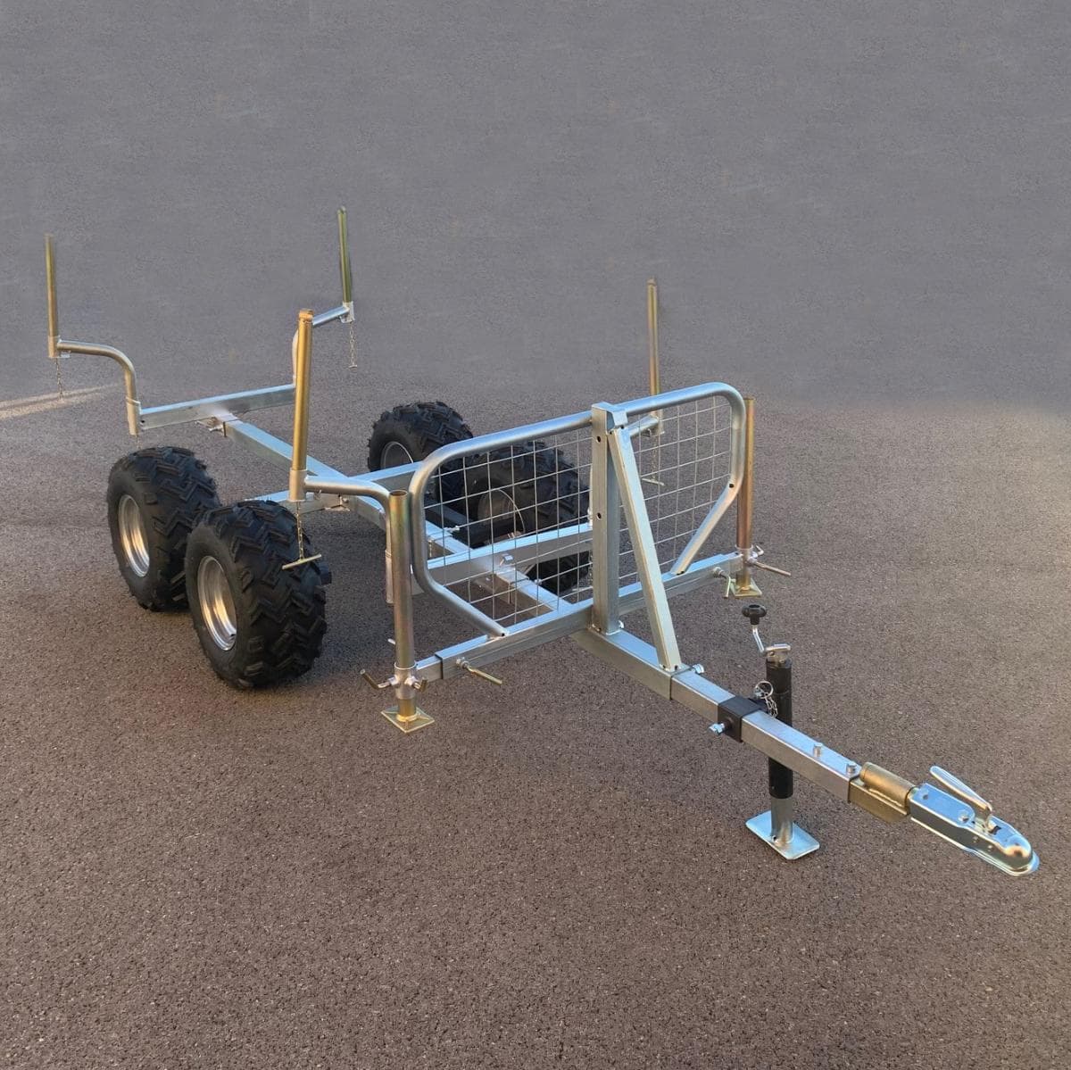 Remorque forestière quad 2 essieux à ranchers - PTC 1200 kg