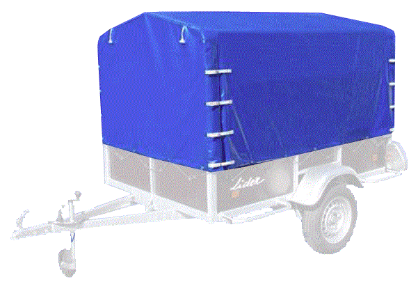 Bâche haute avec armature 80 cm pour remorque Lider 2,50 m - 258 x 141 cm