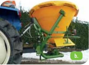 Épandeur de sel Vert Service 300 L pour micro-tracteur