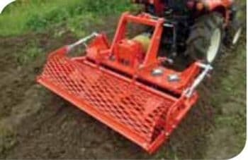 Herse rotative 90/100 Vert Service pour micro tracteur, profondeur de labour 15cm