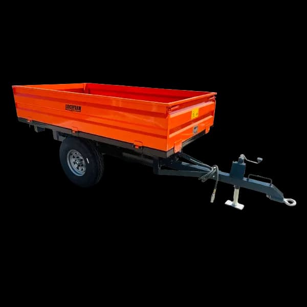 Remorque basculante hydraulique LIDERFARM 2 T pour micro-tracteur