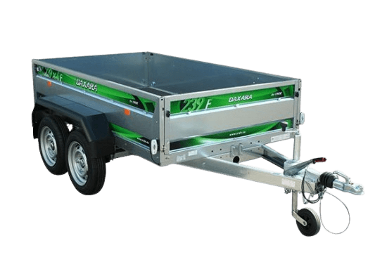 Remorque bagagère double essieu freinée DAXARA 239 X4 - PTAC 750 kg