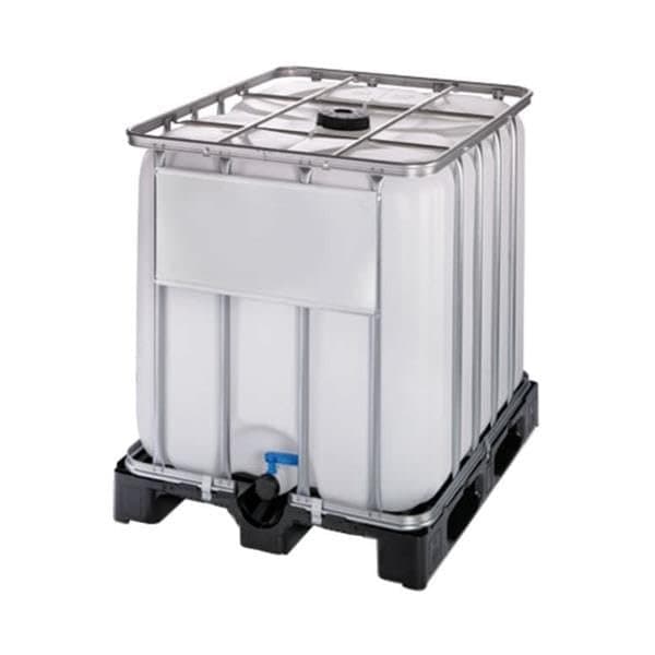 600 L Containertank mit Kunststoffpalettenauslass 50 mm Füllung 225 mm Abmessungen 120×80×99 cm