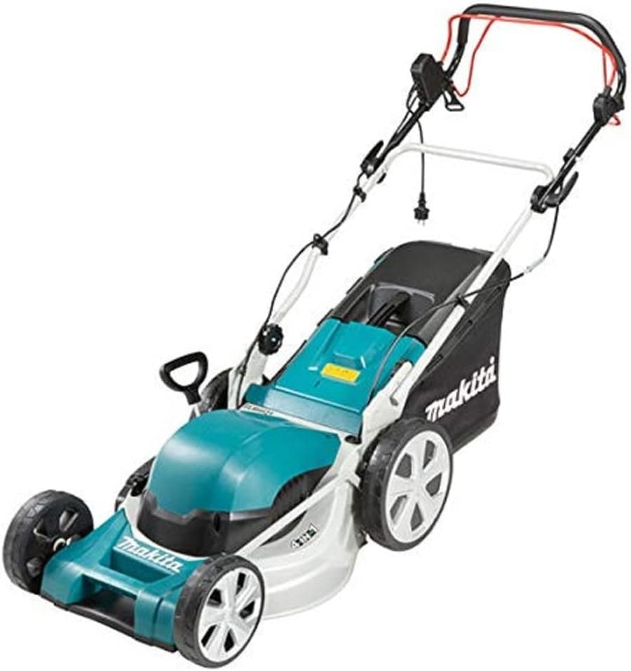 Makita Selbstfahrender 4-Schnitt-Elektrorasenmäher von Makita, 46 cm A