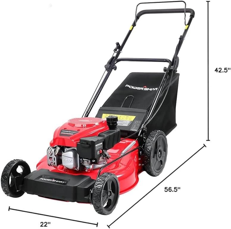 21-Zoll-3-in-1-Rasenmäher mit 144 cm³ Hubraum