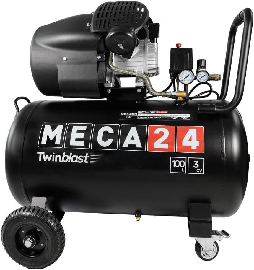 Doppelzylinder-Luftkompressor 100 L 2200 W 8 bar