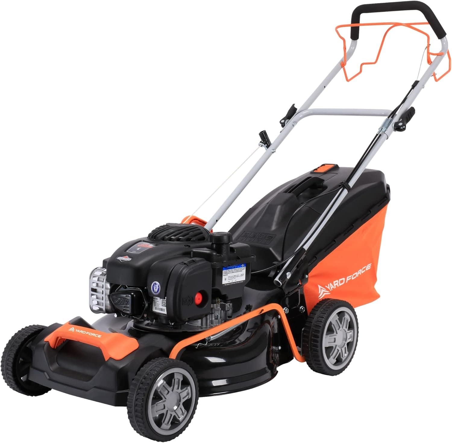 Selbstfahrender Benzinrasenmäher 46 cm 125 cm³ Motor 55 L Mulchbehälter