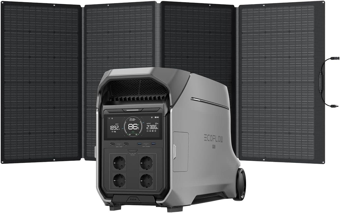 Tragbare Elektrostation 4096 Wh 4000 W 230 V erweiterbar auf 12 kWh