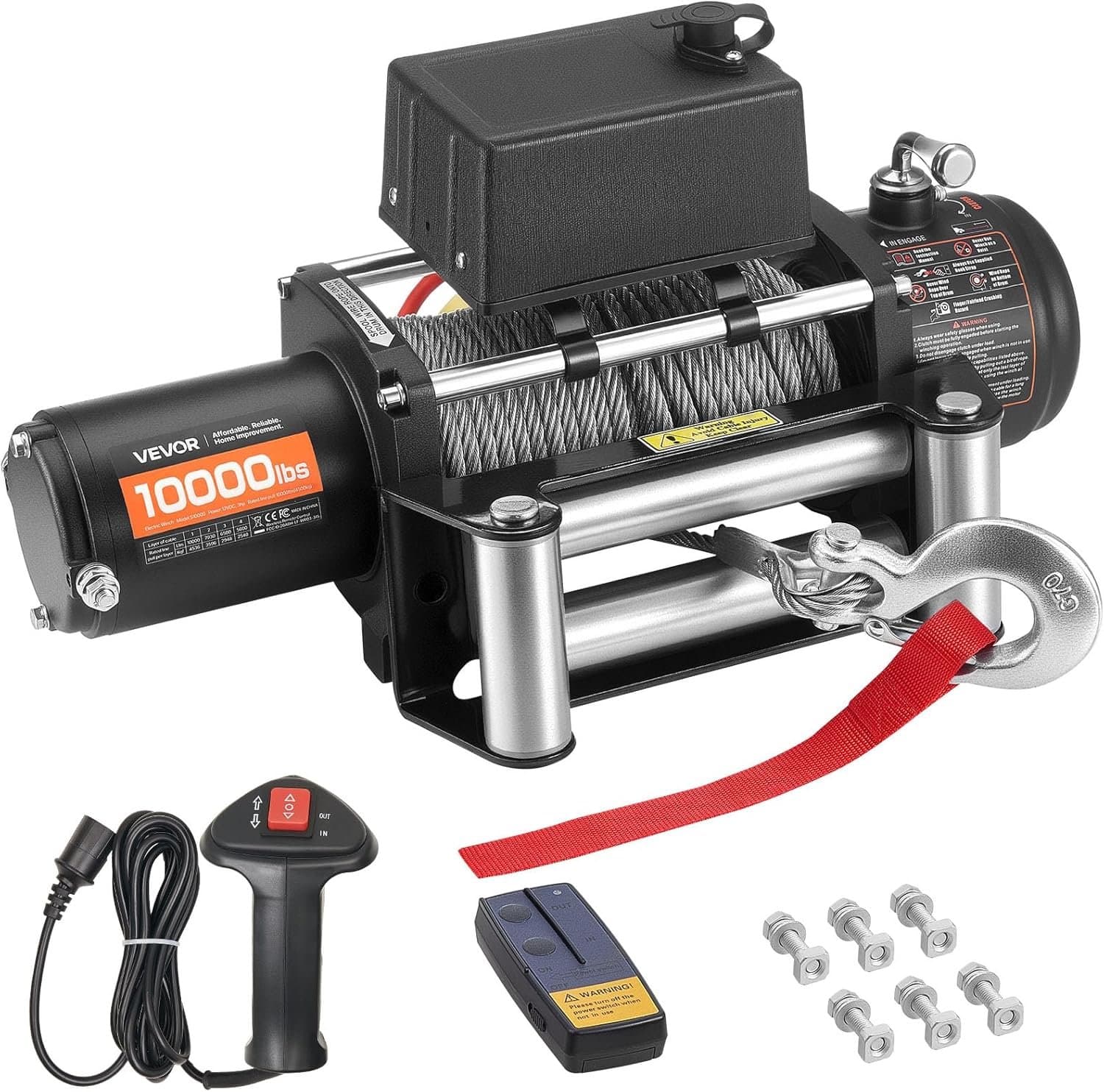 Elektrische Winde 12 V 5400 kg Synthetikseil 28 m