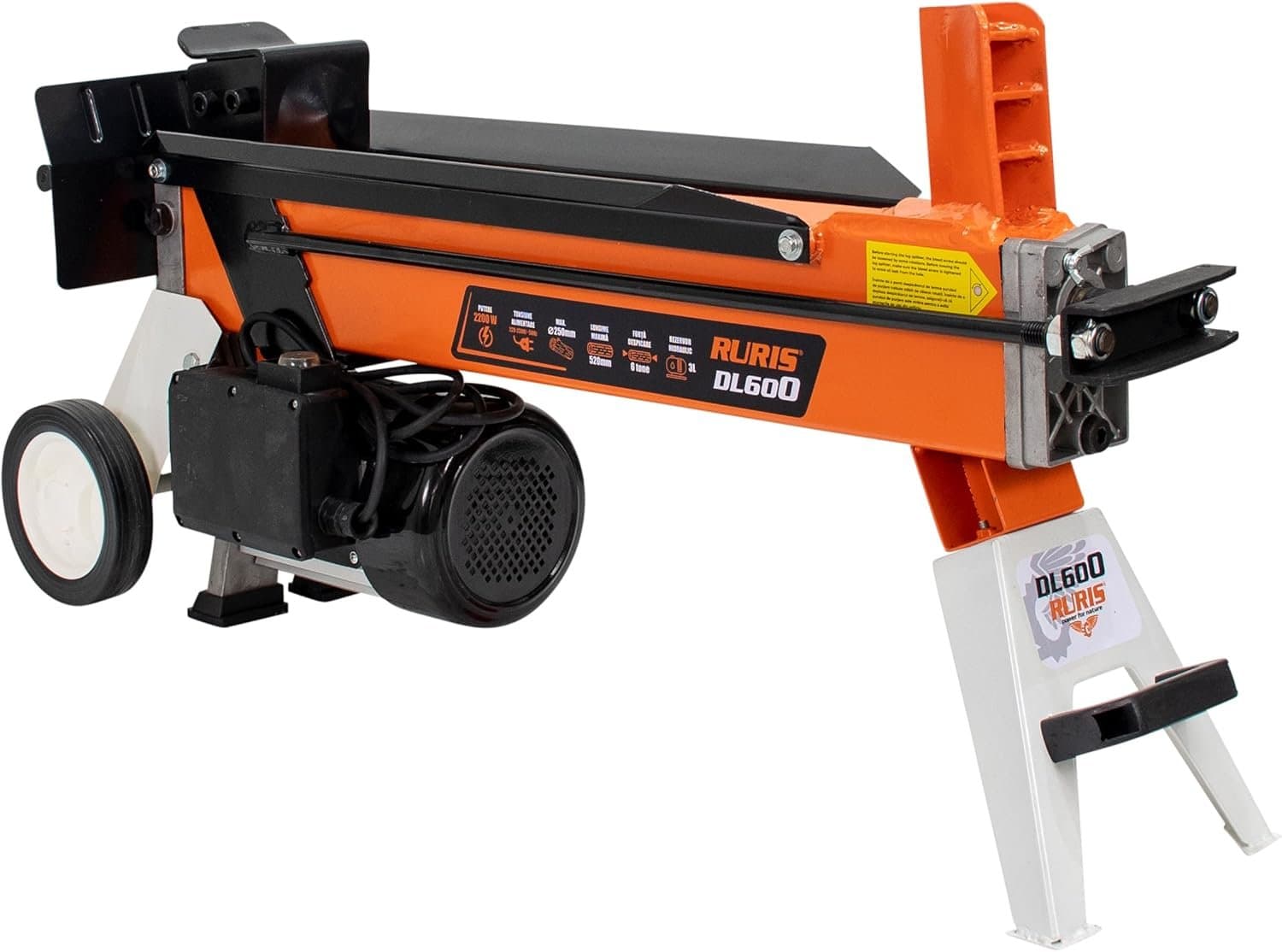 Elektrischer Holzspalter 6 Tonnen 52 cm 2200 W 230 V