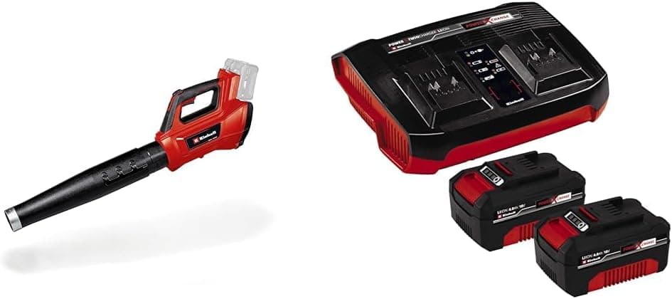 Souffleur de feuilles sans fil 36 V 816 m³/h avec 2 batteries 4,0 Ah