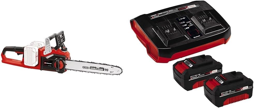 Tronçonneuse sans fil 36 V avec 2 batteries et chargeur double