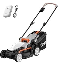 La tondeuse à gazon sans fil 37 cm convient à l’entretien d’une pelouse jusqu’à environ 300 m². La coupe se fait sur 37 cm de largeur avec un réglage centralisé sur 6 positions de 25 à 75 mm. Les deux batteries lithium-ion 20 V 4,0 Ah sont incluses. Le bac de ramassage amovible de 40 L recueille l’herbe coupée pendant la tonte. Le guidon réglable et pliable facilite l’adaptation à l’utilisateur et le rangement. Le moteur brushless accompagne un usage résidentiel régulier. L’autonomie moyenne est de 30 à 40 minutes selon la densité du gazon.