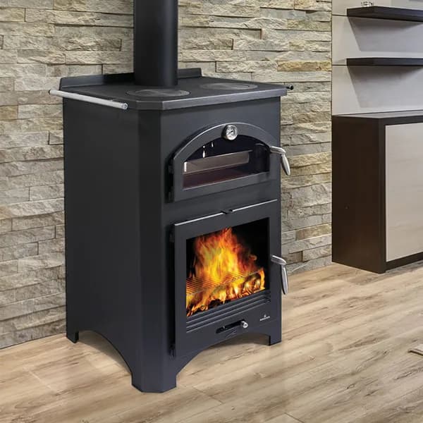 Poêle à Bois Bronpi Monza 9KW : Efficace et Puissant pour Chauffage Domestique - Design Moderne en Acier Inoxydable - Garantie 2 Ans