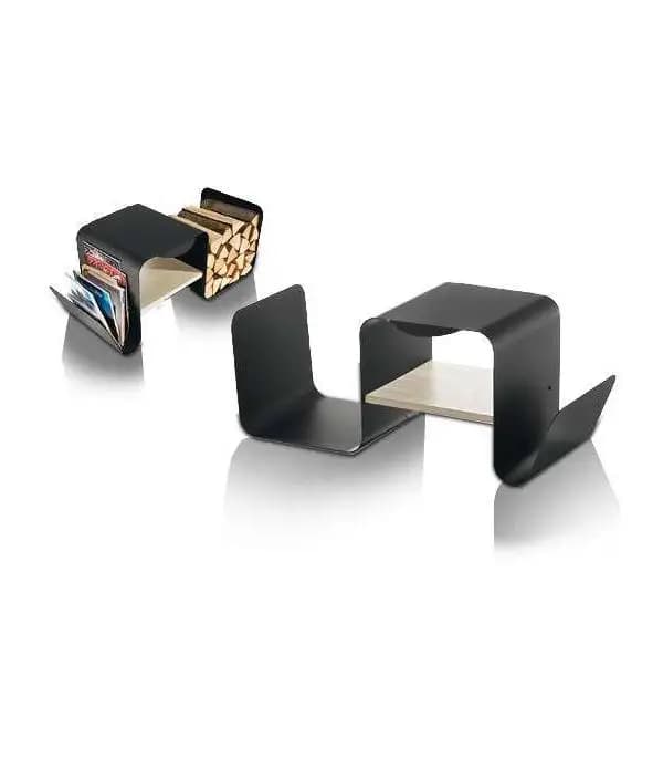 Porte-bûches TEO Apros: Rangement Bois de Chauffage Design et Pratique - Multifonctionnel et Élégant