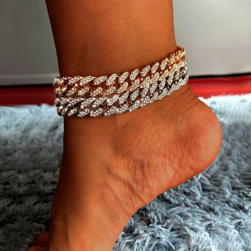 Fashion Chunky Metal Chain Anklet For Women Men 002501GD