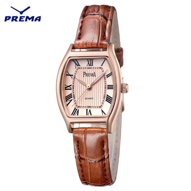 PREMA PR3268 Casual Quartz Watch - Stylish Men's Everyday Timepiece Dark brown coffee