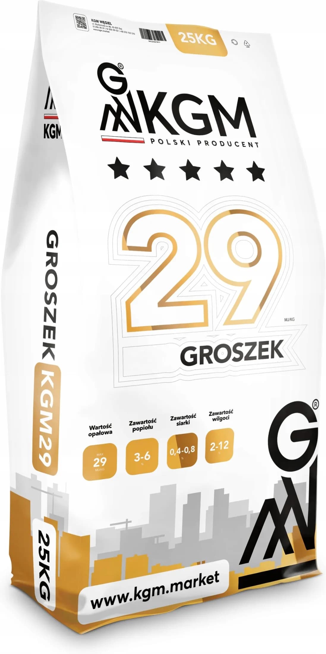 Węgiel Groszek 29MJ/kg 1000Kg