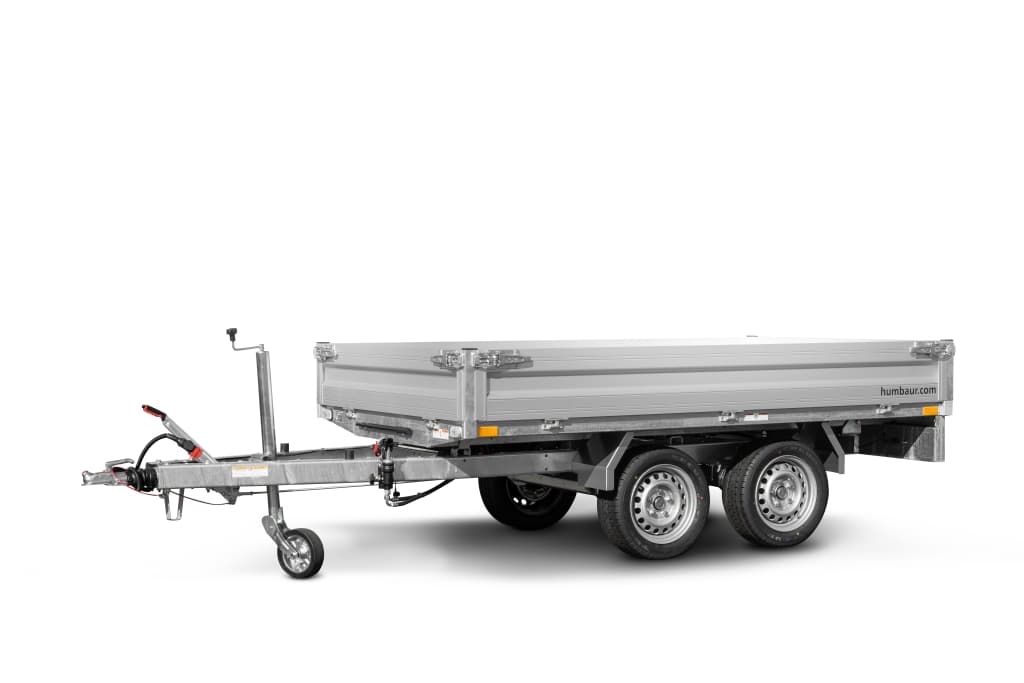 Humbaur HUK 273117, 2700 kg Ladefläche 3,14 x 1,75 m Rückwärtskipper mit Handhydraulik