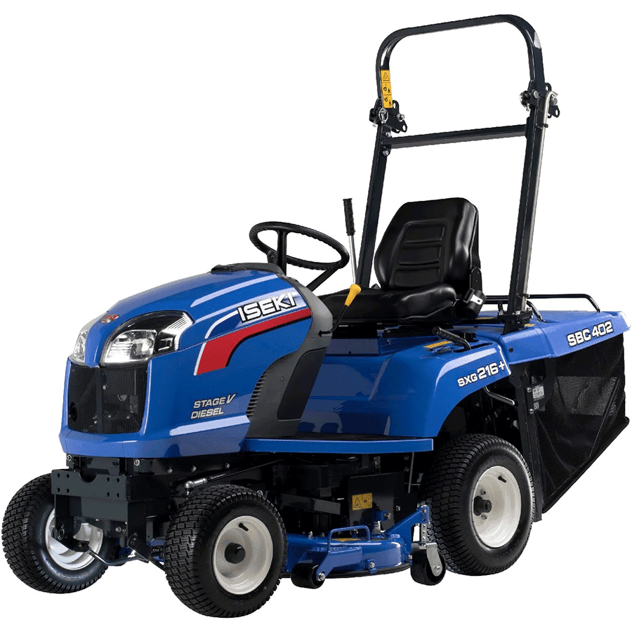 iseki diesel rasentraktor sxg 216 m mit mechanischer entleerung austellungsgerat neu