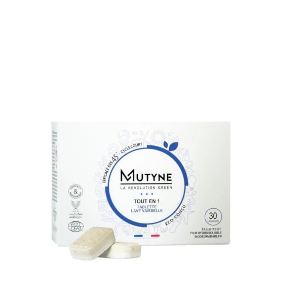 Tablette lave vaisselle tout en 1 30 Lavages Mutyne