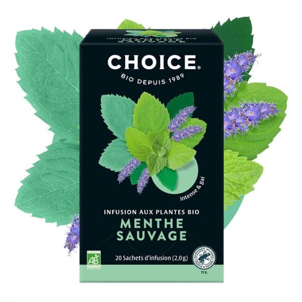 Infusions Menthe Sauvage Bio 20 sachets Choice