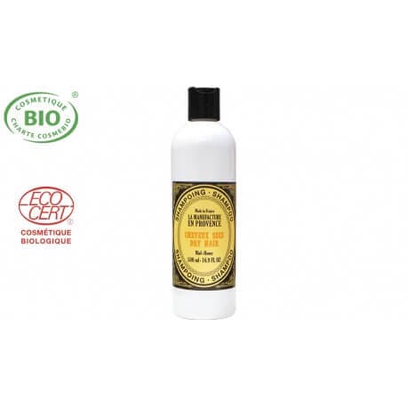 Shampoing Bio au miel pour cheveux Sec La manufacture en provence 500ml