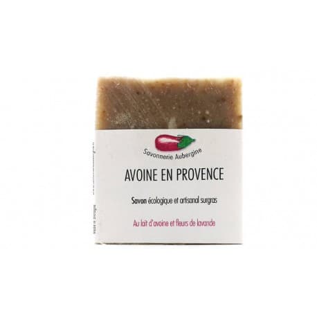 Savon avoine en provence savonnerie Aubergine 100g