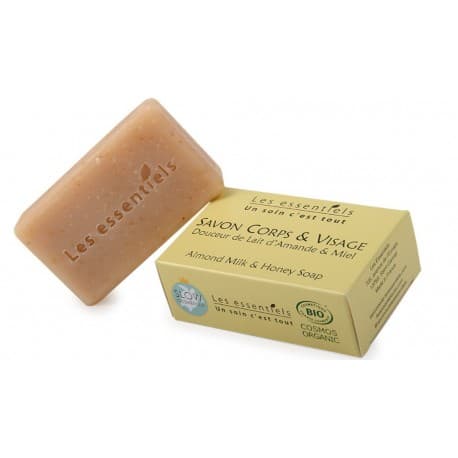 Savon lait d'amande et miel Les essentiels 100g