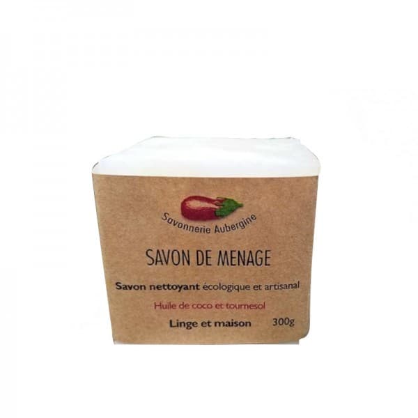 Savon de ménage savonnerie Aubergine 300g