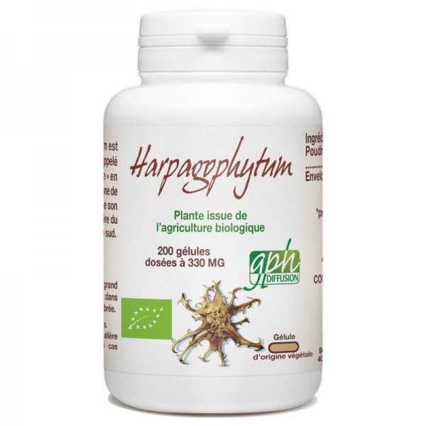 Harpagophytum Bio dosé à 330mg 200 gélules végétales Gph Diffusion