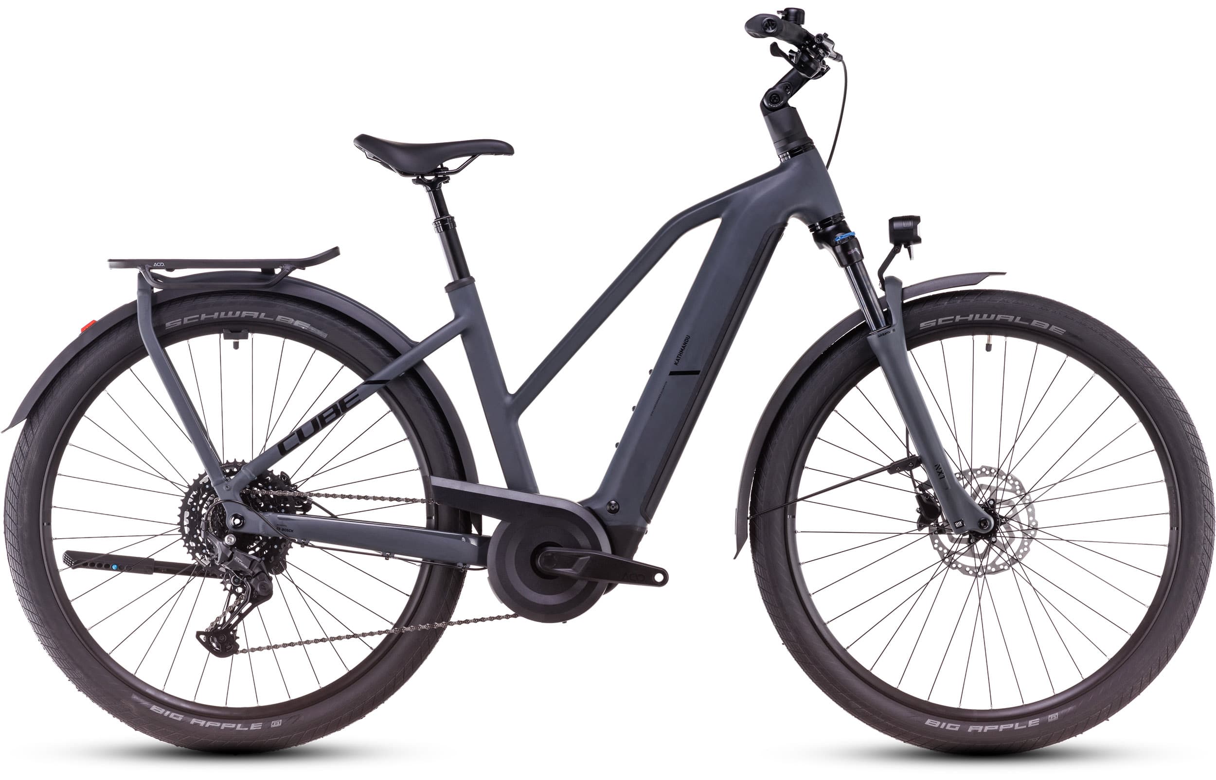 Cube Kathmandu Hybrid ONE 600 Lady shadowgrey´n´black - Trapeze 50 cm