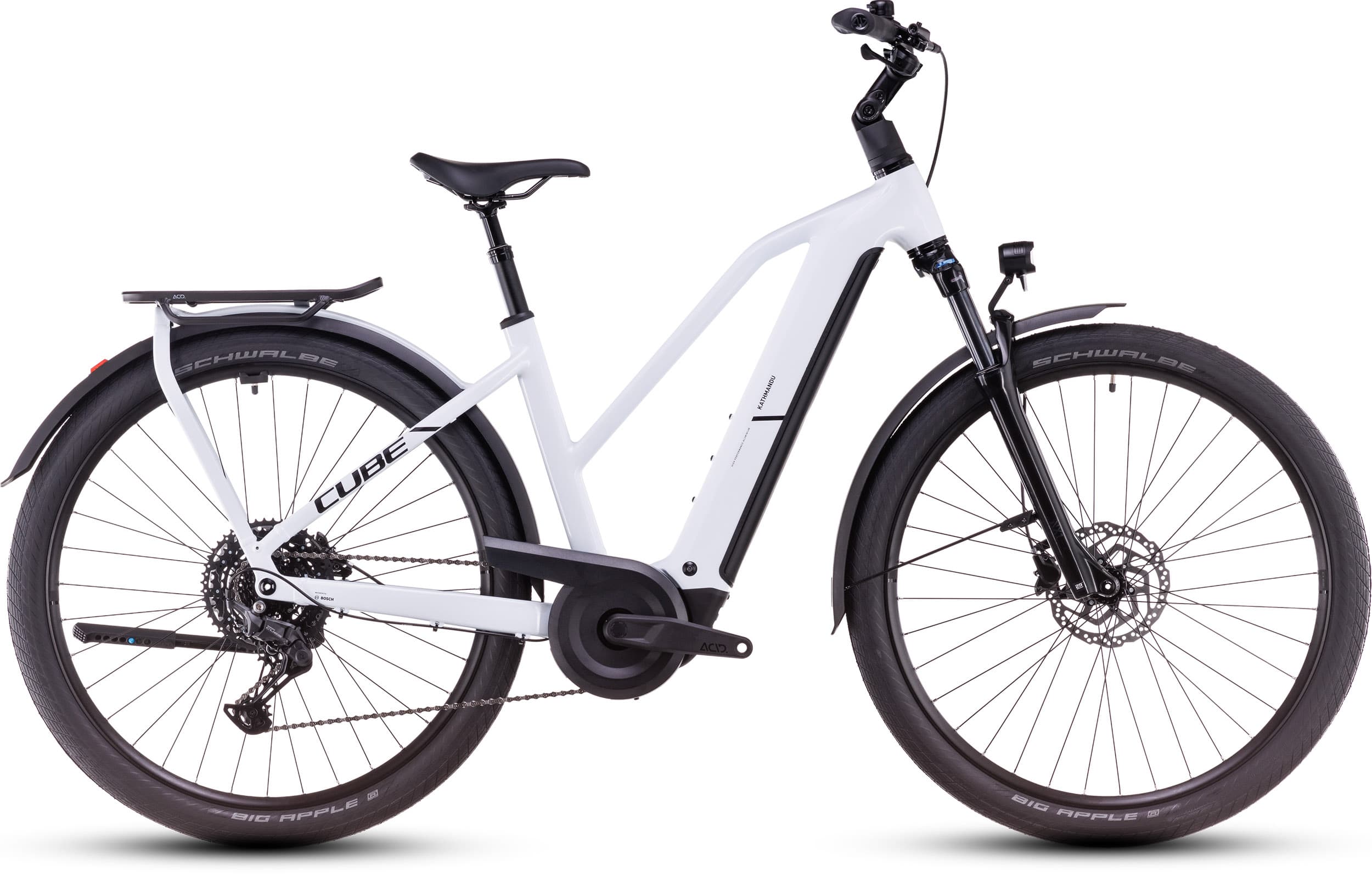 Cube Kathmandu Hybrid ONE 600 Lady polarwhite´n´black - Trapeze 58 cm