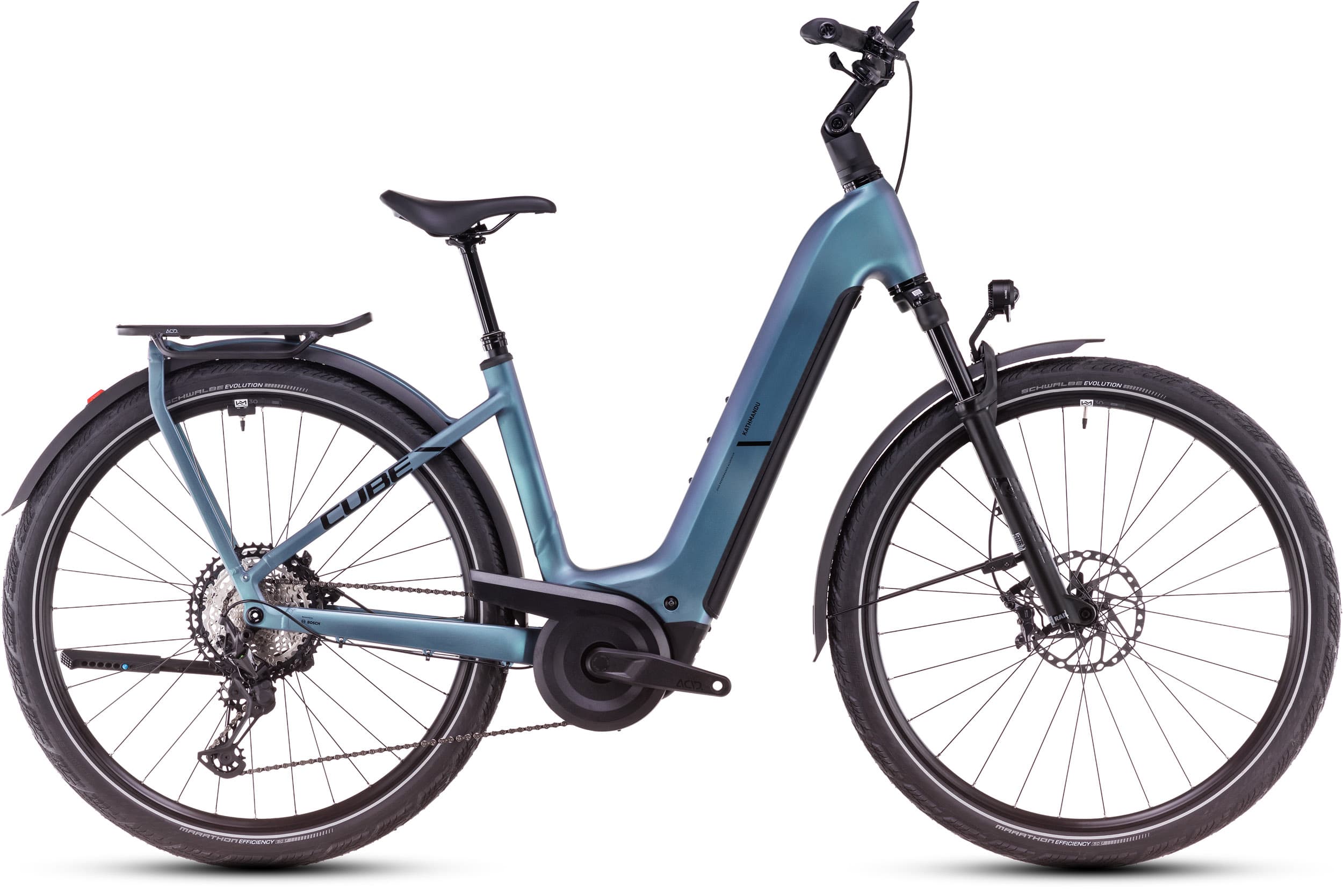 Cube Kathmandu Hybrid SLX 800 Easy Entry smaragdgrey´n´black - Easy Entry 58 cm