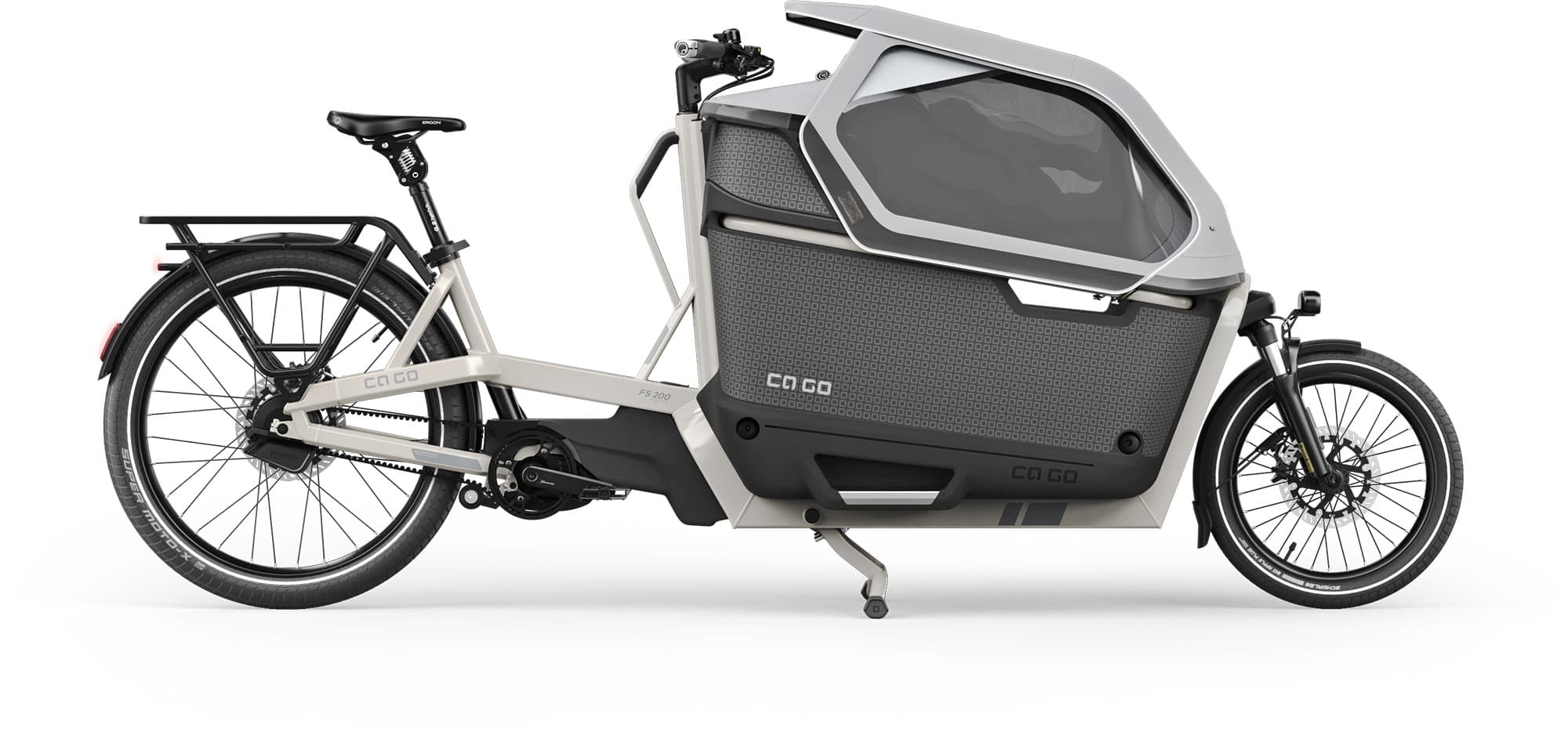 Ca Go Bike FS 200 Life Family Plus Lastenrad mit Bosch Performance CX Motor 625Wh Akku Silk Grey - One size