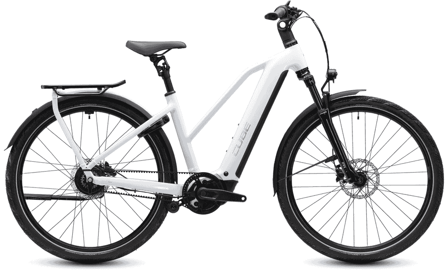 Cube Kathmandu Hybrid Deluxe Pro 800 - 28 Zoll 800Wh Enviolo Trapez - metallicwhite´n´chrome - 50 cm