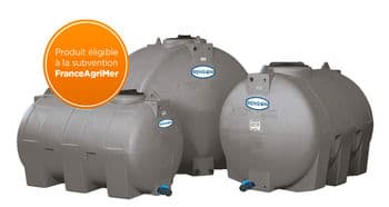 Cuve horizontale 1000L Renson autoportante rainurée