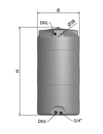 Cuve de stockage verticale en PE 1500L Renson