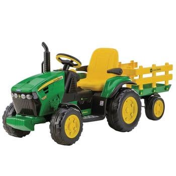 Tracteur électrique John Deere Ground Force avec remorque