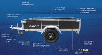 Remorque bois 2 essieux Lider Trailers Trigano