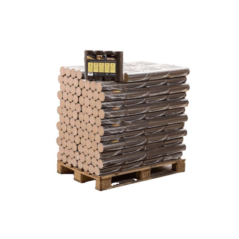 Briquettes 100% Hêtre Premium - 960kg (96 sacs de 10 kg)