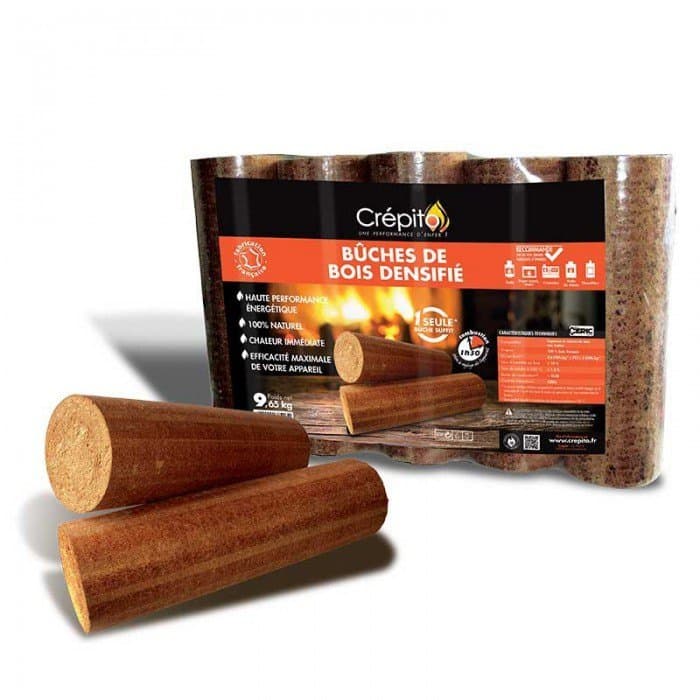 Bûches densifiées Crépito — Paquet de 9,65 kg