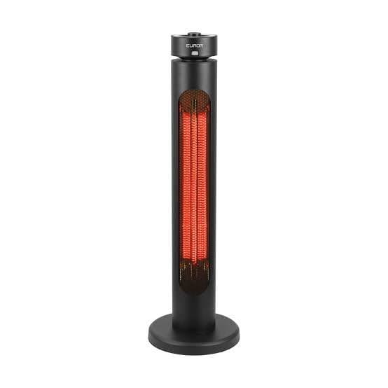 Colonne radiante noire — Infrarouge sur pied