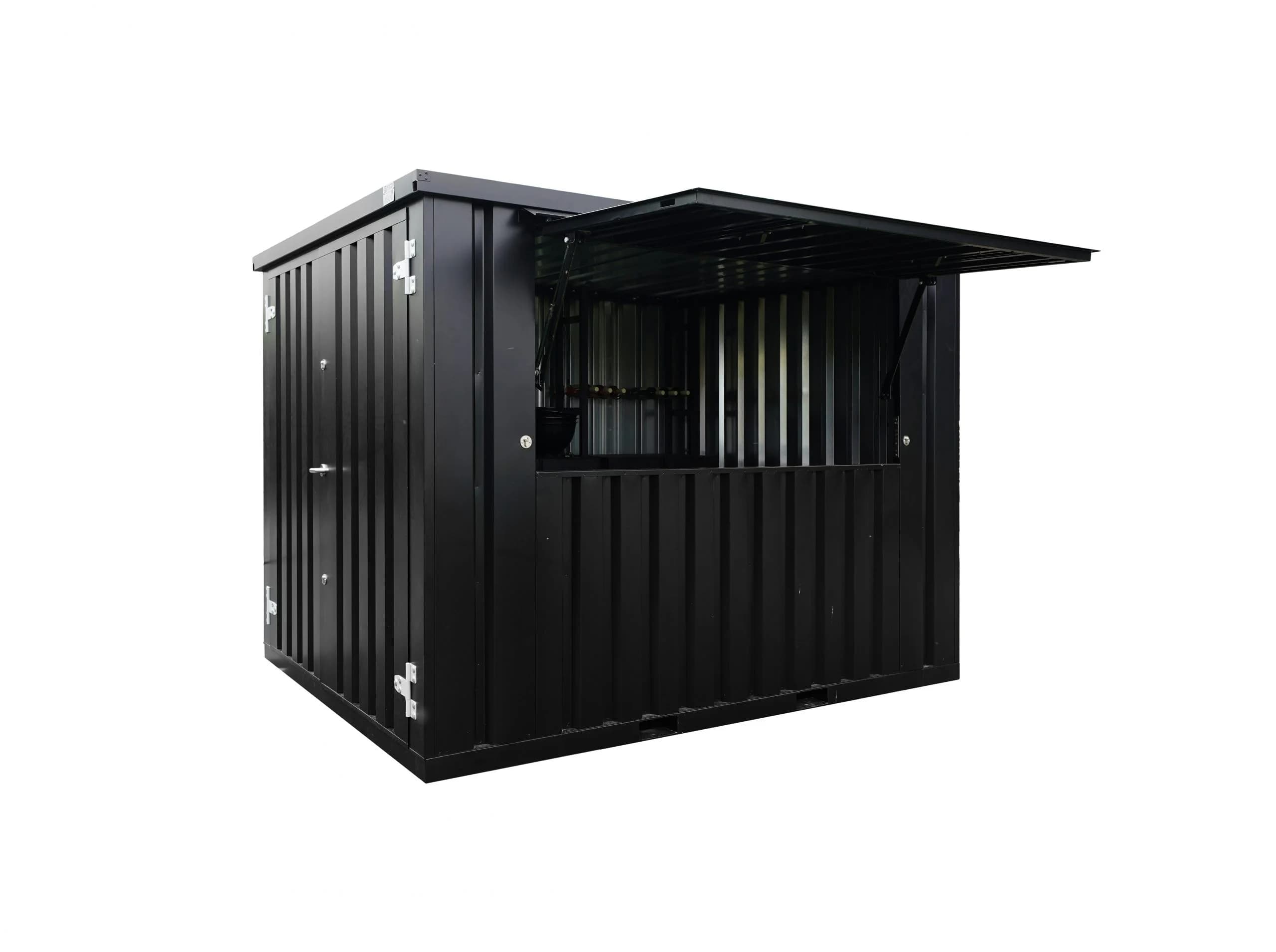 XL zerlegbarer Barbehälter 3 x 2 Meter Schwarz RAL 9005