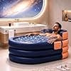 Bain de glace gonflable pour adultes, spa plongeant à froid pliable avec pompe à air sans fil pour un trempage profond, parfait pour une utilisation e