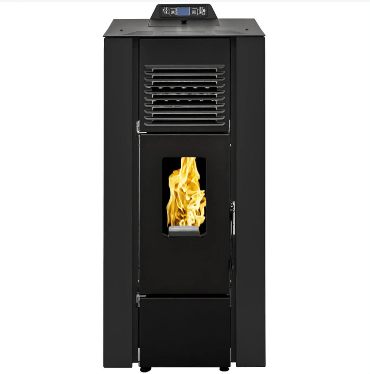 Estufa de Pellet Anita 17 kW Negra Sannover Estanca + Kit Completo de Instalación