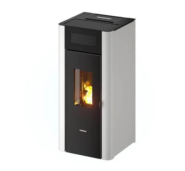 Estufa de pellet Amaranto blanca de 9kW