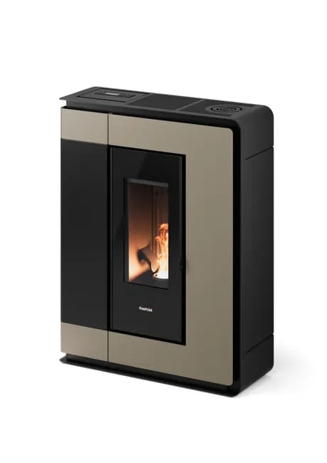 Estufa de pellet canalizable FREEPOINT Arco 8.5 kW bronce